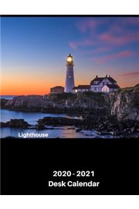 Lighthouse 2020 - 2021 Desk Calendar