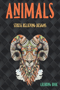 Animals - Coloring Book - Stress Relieving Designs