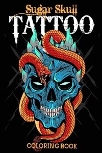 Sugar Skull Tattoo Coloring Book