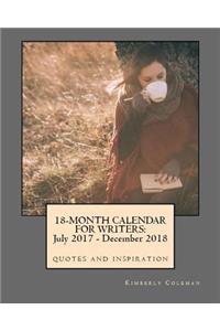 18-Month Calendar For Writers