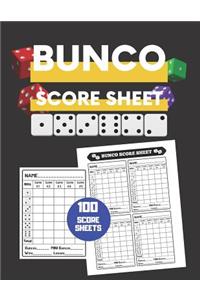 Bunco Score Sheet