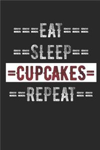 Cupcake Lovers Journal - Eat Sleep Cupcakes Repeat
