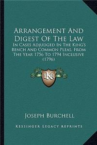 Arrangement and Digest of the Law