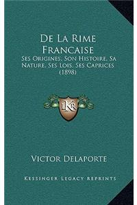 De La Rime Francaise