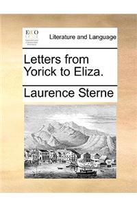 Letters from Yorick to Eliza.