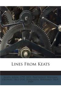 Lines from Keats