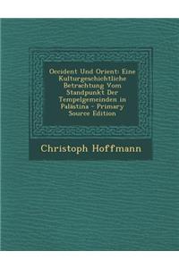 Occident Und Orient