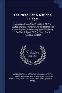 The Need for a National Budget