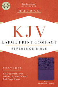 KJV Large Print Compact Reference Bible, Purple LeatherTouch, Indexed