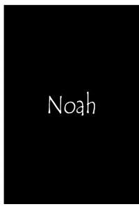 Noah - Black Personalized Journal / Notebook / Blank Lined Pages