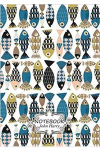 Fish Pattern: Pocket Notebook Journal Diary (Blank Notebook Journal)