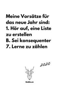 Vorsätze das neue Jahr konsequent zählen