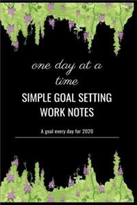 simple goal setting work notes