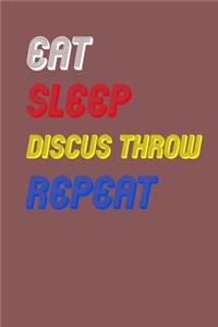 Eat Sleep discus throw Repeat Notebook Fan Sport Gift