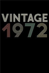 Vintage 1972 Notebook Birthday Gift