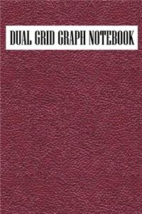 Dual Grid Graph Notebook: Half Lined Half Graph Composition Paper on same page: 6" x 9" 100 pages