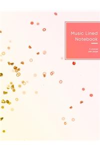 Music lined notebook 5 staves per page