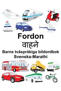 Svenska-Marathi Fordon Barns tvåspråkiga bildordbok