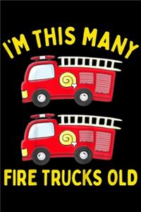I'm this many fire trucks old