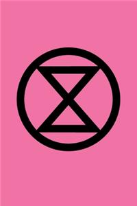 Extinction Rebellion Logo Journal With XR Badge Pink