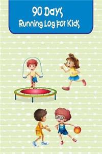 90 Days Running Log for Kids