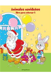Animales navideños libro para colorear 5