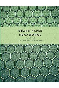 Graph Paper Hexagonal Notebook 0.2 Inch Hex, 100 Sheets