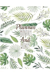 Planner monthly and weekly