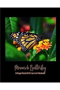 Monarch Butterfly College Ruled 8x10 Journal Notebook