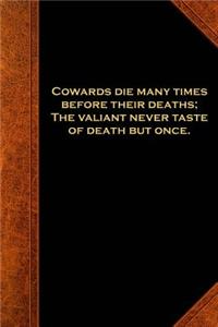 2019 Weekly Planner Shakespeare Quote Caesar Cowards Die Many Times 134 Pages