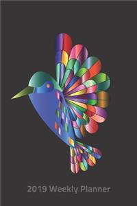 Plan on It 2019 Weekly Calendar Planner - Rainbow Hummingbird