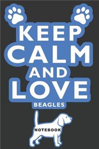 Keep Calm and Love Beagles Notebook