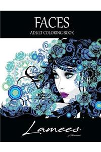 Faces Adult Coloring Book