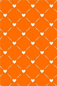 Bullet Journal Notebook White Quilted Hearts Pattern 8