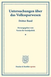 Untersuchungen Uber Das Volkssparwesen