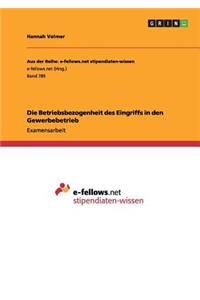 Betriebsbezogenheit des Eingriffs in den Gewerbebetrieb