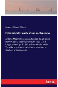 Ephemerides coelestium motuum Io