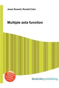 Multiple Zeta Function