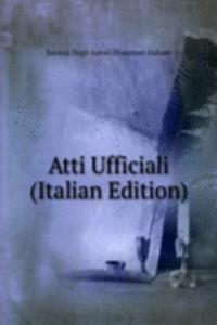 Atti Ufficiali (Italian Edition)