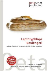 Leptotyphlops Boulengeri