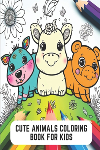 Cute Animals Coloring Book for Kids