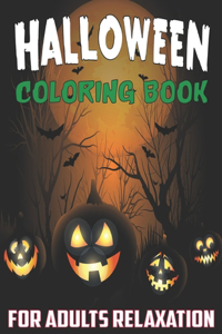Halloween coloring book for adults relaxation