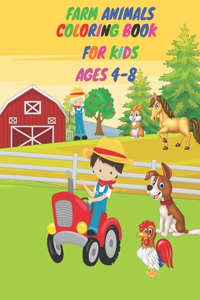 Farm Animals Coloring Book For Kids