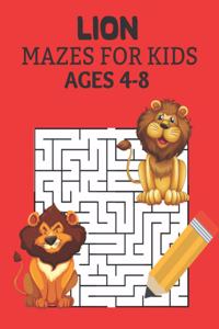 Lion Mazes for Kids Ages 4-8
