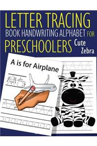 Letter Tracing Book Handwriting Alphabet for Preschoolers Cute Zebra