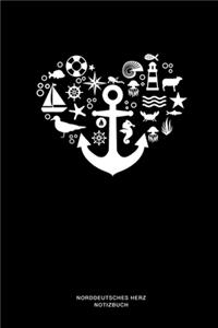 Norddeutsches Herz Notizbuch