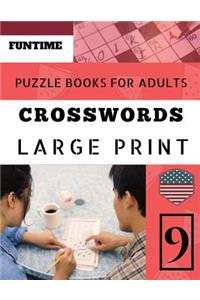 Crossword puzzle books for adults large print: Funtime Activity Book for Adults Crosswords Easy Magic Quiz Books Game for Adults Large Print
