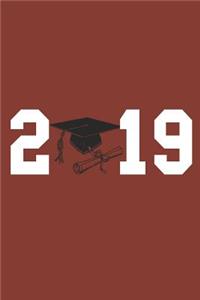 Graduation 2019 Cap Diploma White Text