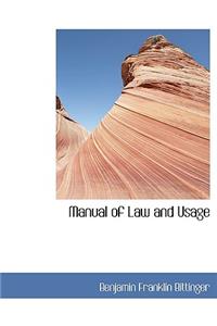 Manual of Law and Usage