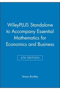 Wileyplus Stand-Alone to Accompany Essential Mathematics for Economics and Business